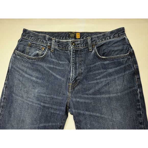J. Crew Men's Style 29071 Dark Wash Bootcut Blue Denim Jeans - Size 36x30 - Picture 3 of 7